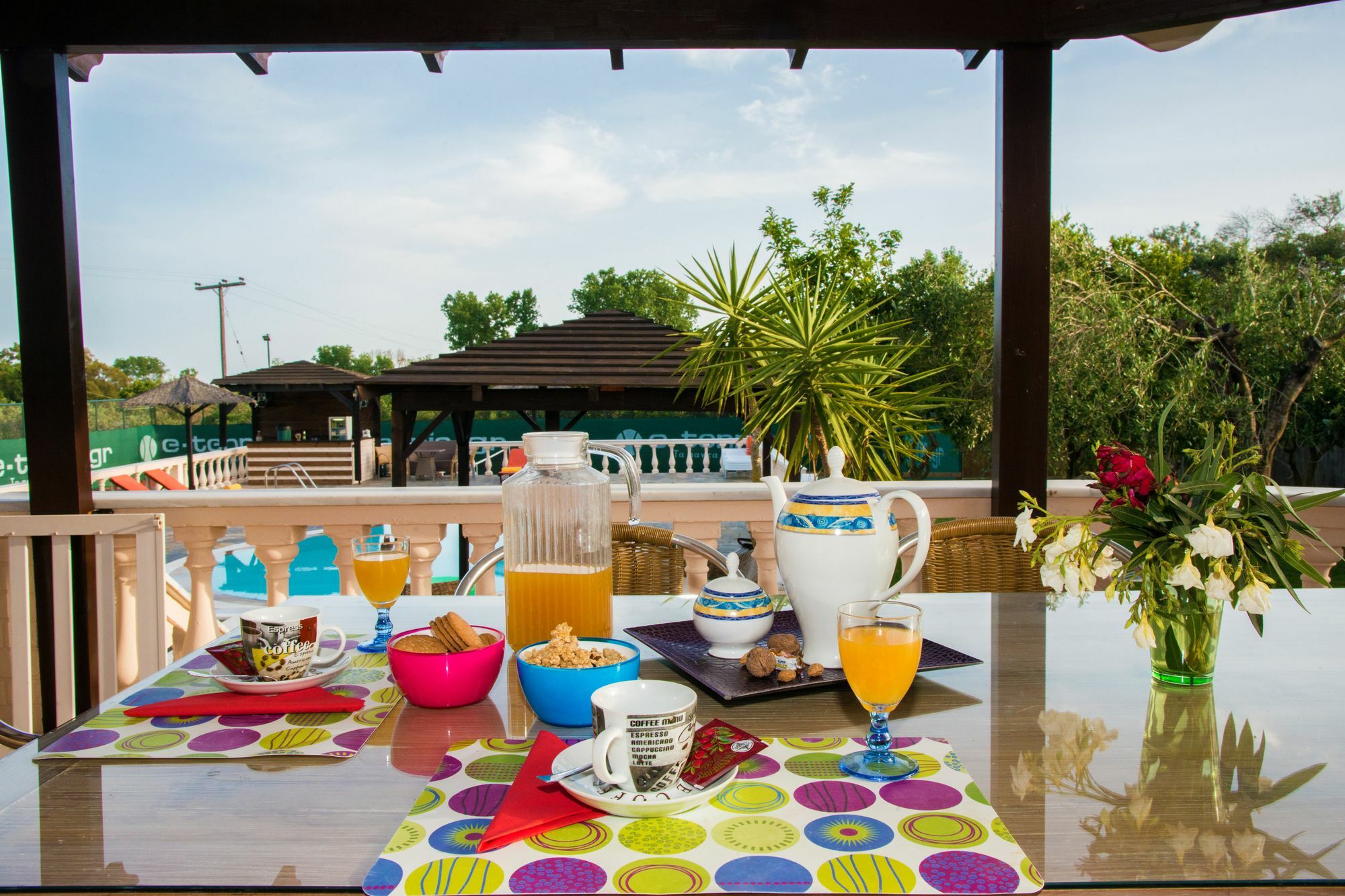 Villa Maxim With Private Pool & Tennis Court CChalikounas Buitenkant foto